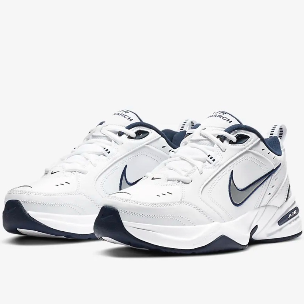 Nike Air Monarch IV White/Blue Sneakers